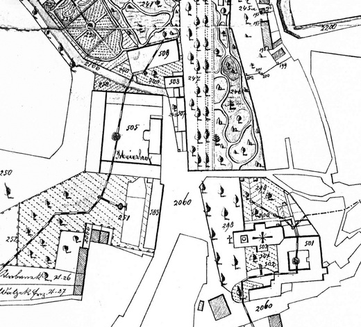 Brtnice, panský dvůr 1880