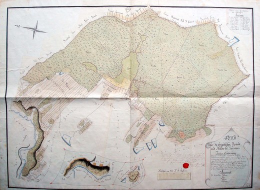 Mapa kněževeského polesí ze závěru 18. století